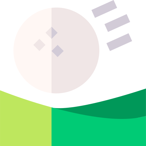 campo da golf Basic Straight Flat icona