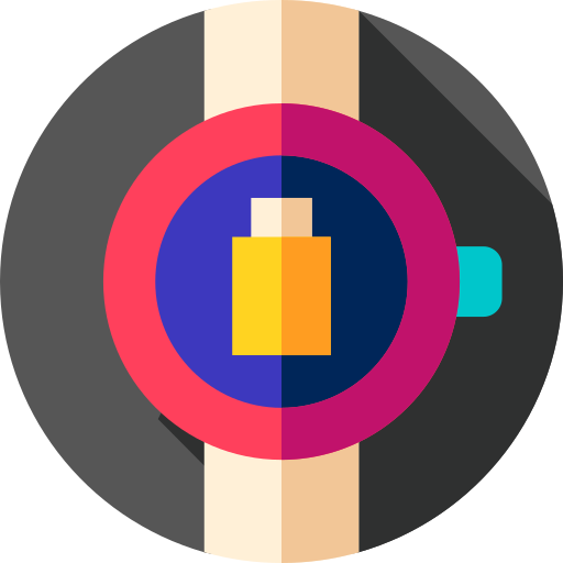 smartwatch Flat Circular Flat icoon