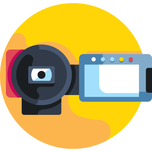 videocamera Detailed Flat Circular Flat icona