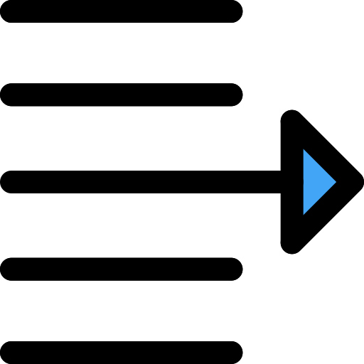 rechts Pixel Perfect Lineal Color icoon