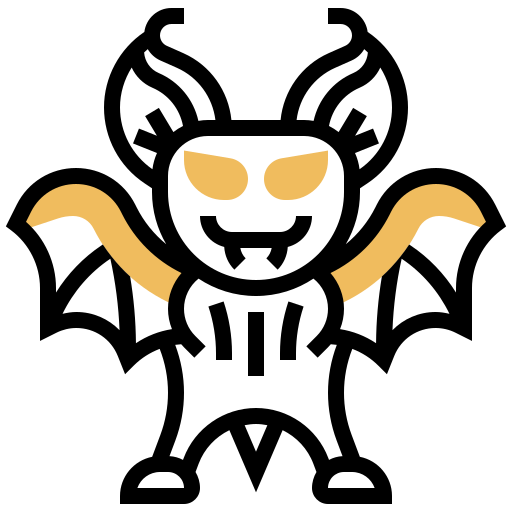 박쥐 Meticulous Yellow shadow icon
