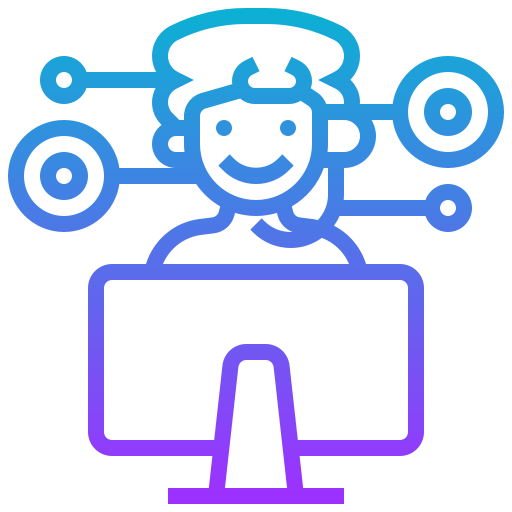Call center agent Meticulous Gradient icon