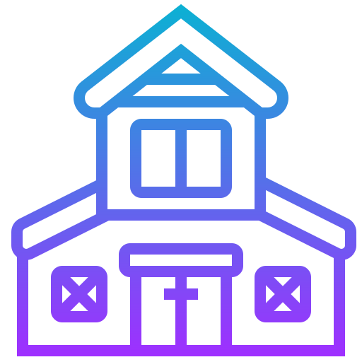 Barn Meticulous Gradient icon