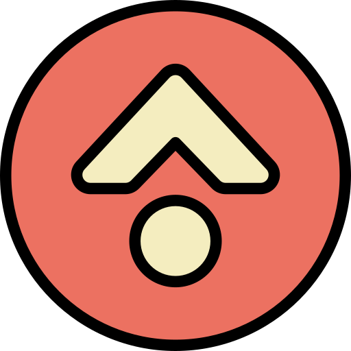 위쪽 화살표 Generic Outline Color icon