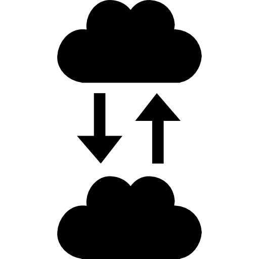cloud uitwisseling interface-symbool  icoon