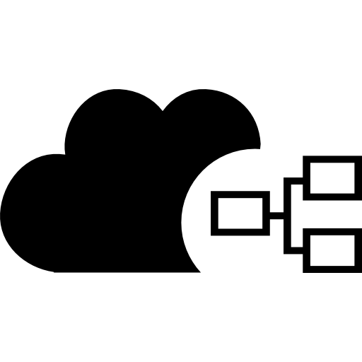 símbolo de interfaz de datos en la nube  icono