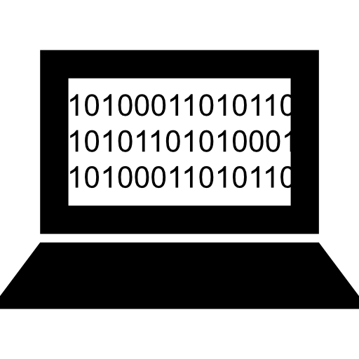 Computer binary code  icon