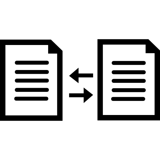 Document exchange interface symbol  icon