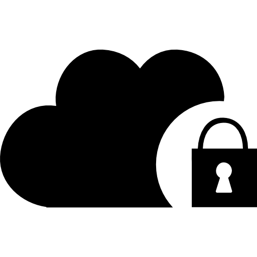 Cloud locked symbol  icon