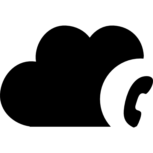 símbolo de interface de telefone na nuvem  Ícone