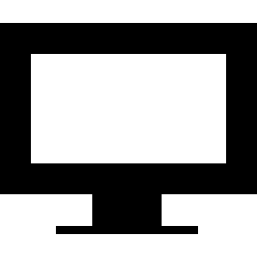 schermo di un monitor con bordo grossolano intorno  icona