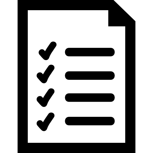 símbolo de interfaz de documento de lista  icono
