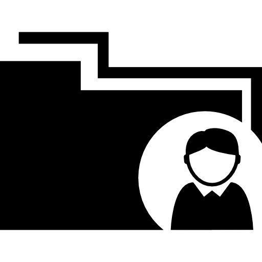 símbolo de interfaz de carpeta de datos de personal  icono
