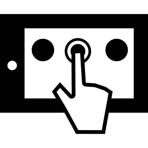 tocco del pulsante dell'ipad  icona