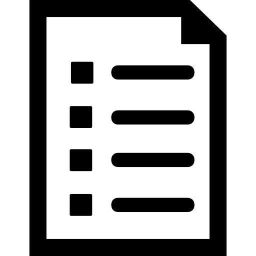 símbolo de interface de lista de documentos  Ícone