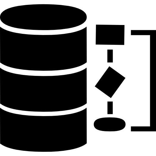Data management symbol  icon
