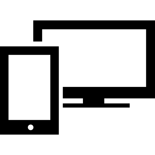 breitbildmonitor und tablet-bildschirm  icon