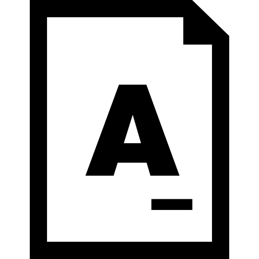 Документ текста или шрифта  иконка