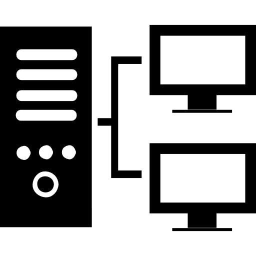 Символ интерфейса обмена компьютерами  иконка