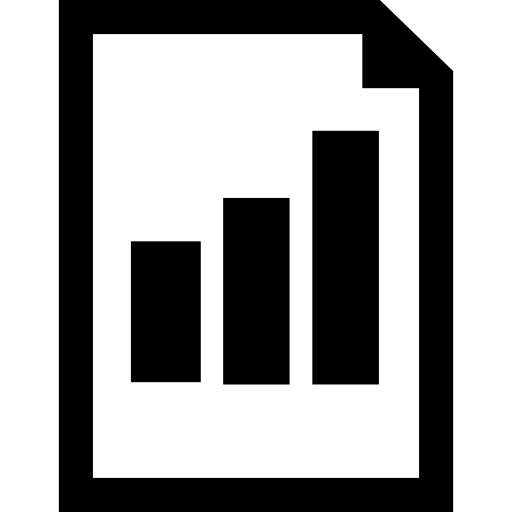 Document of bars chart  icon