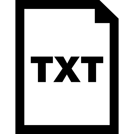 simbolo dell'interfaccia del documento txt per i file di testo  icona