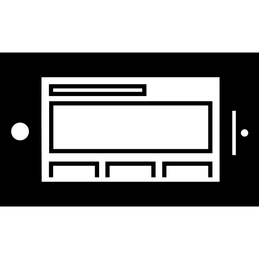 タブレット画面上のレスポンシブ web デザイン  icon