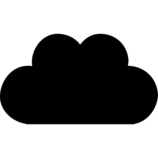 구름 검은 모양 인터넷 인터페이스 기호 변형  icon