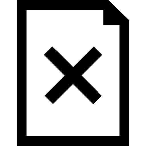 eliminar símbolo de interfaz de archivo  icono