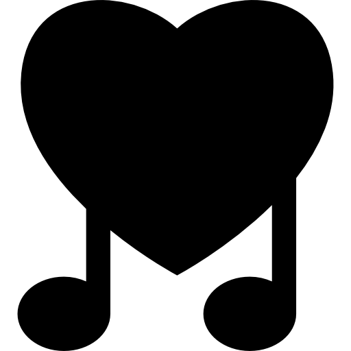 symbol miłości do muzyki  ikona