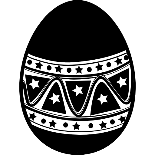 uovo di pasqua con disegno ornamentale fatto a mano  icona