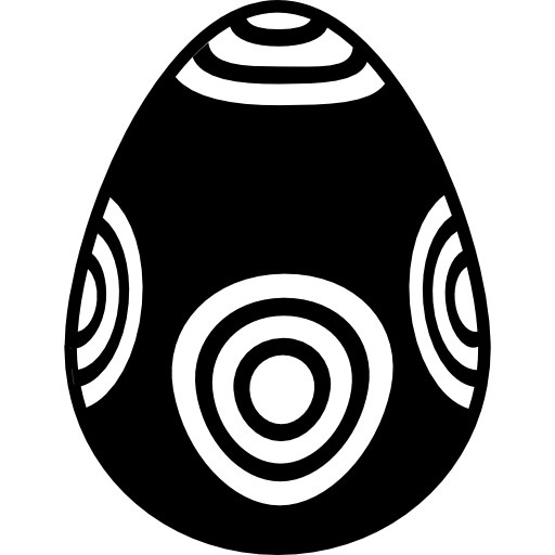 progettazione dell'uovo di pasqua del reticolo dei cerchi concentrici  icona