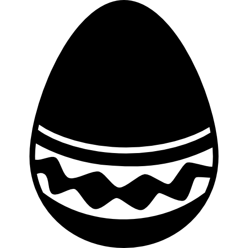 Easter egg with a simple but elegant design  icon