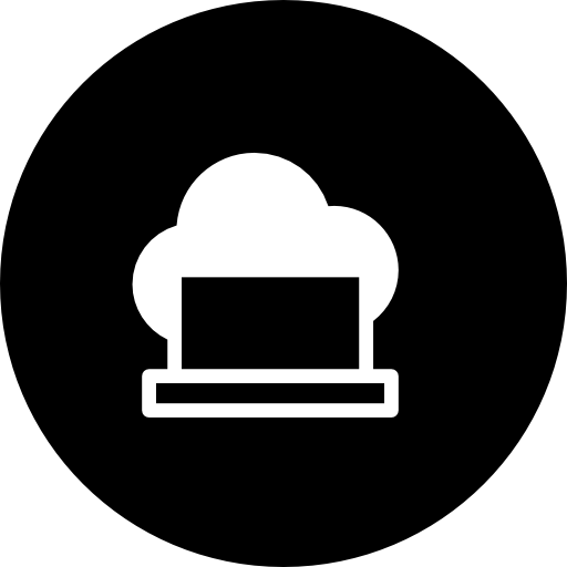 laptop w chmurze  ikona