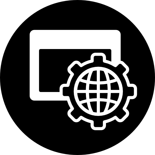 Światowy symbol ustawień przeglądarki  ikona