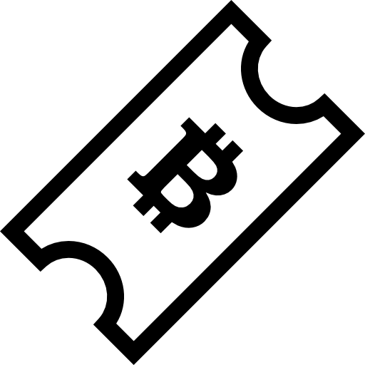 Bitcoin ticket  icon