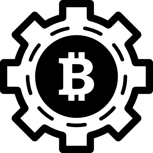simbolo meccanico bitcoin  icona
