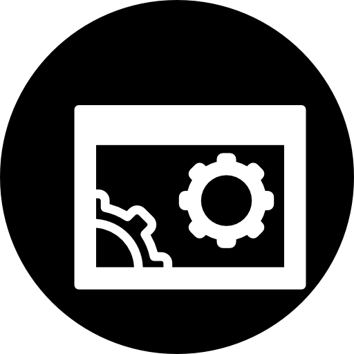 símbolo circular de configurações do navegador  Ícone