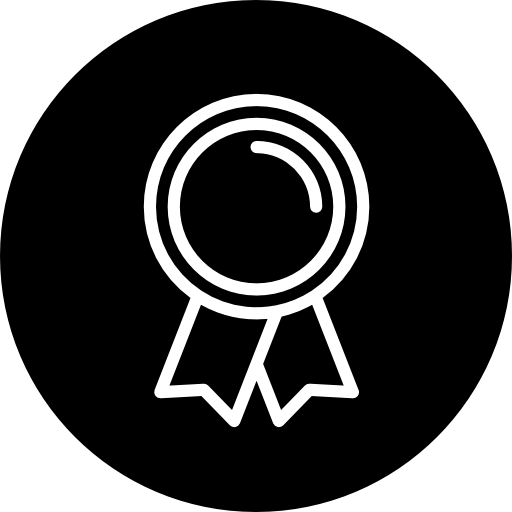 Reward symbol in a circle  icon