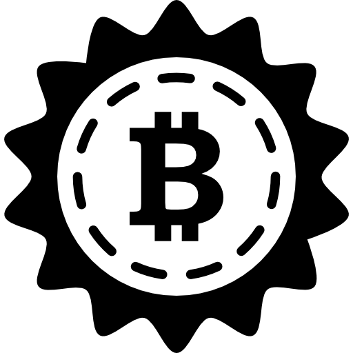 bitcoin korting commercieel symbool  icoon
