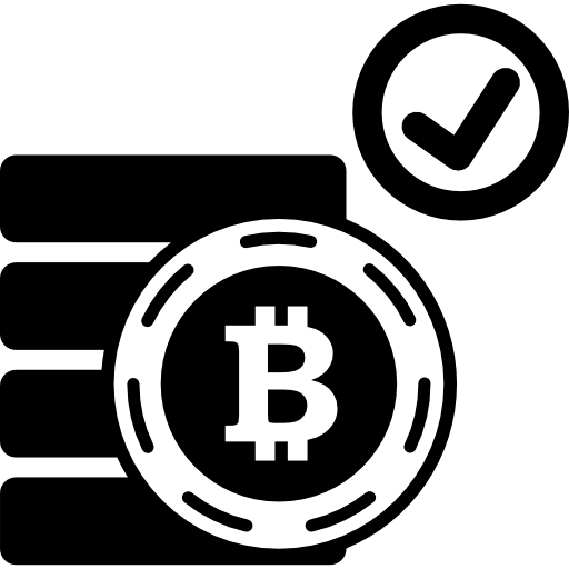 Bitcoin accept symbol  icon