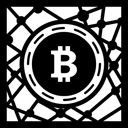 símbolo de red digital bitcoin  icono