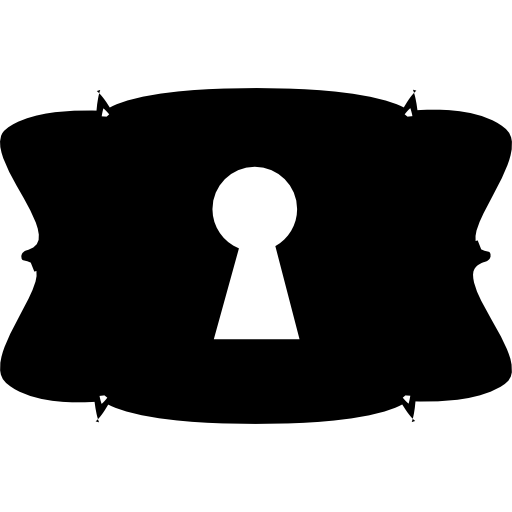 Keyhole in antique shape silhouette  icon