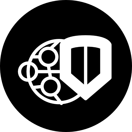 wereldveiligheid cirkelvormig symbool  icoon