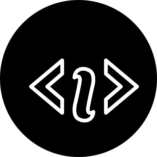 símbolo de informação do código em um círculo  Ícone