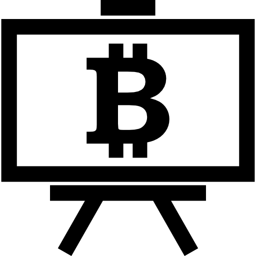symbol prezentacji bitcoinów  ikona