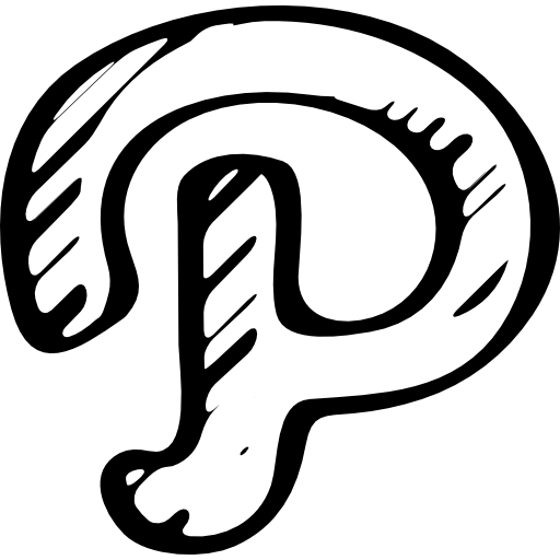 contorno di schizzo del logo path network  icona