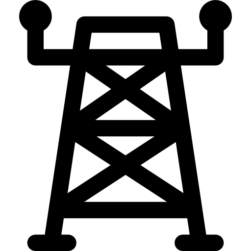 電気塔 Basic Rounded Filled icon