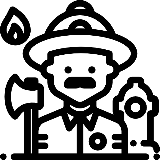 strażak Detailed Rounded Lineal ikona