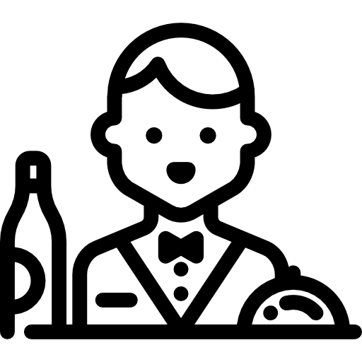 Waiter Detailed Rounded Lineal icon