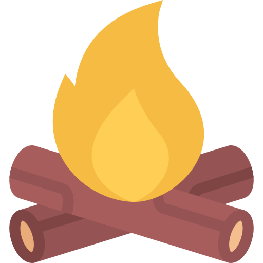 lagerfeuer Coloring Flat icon